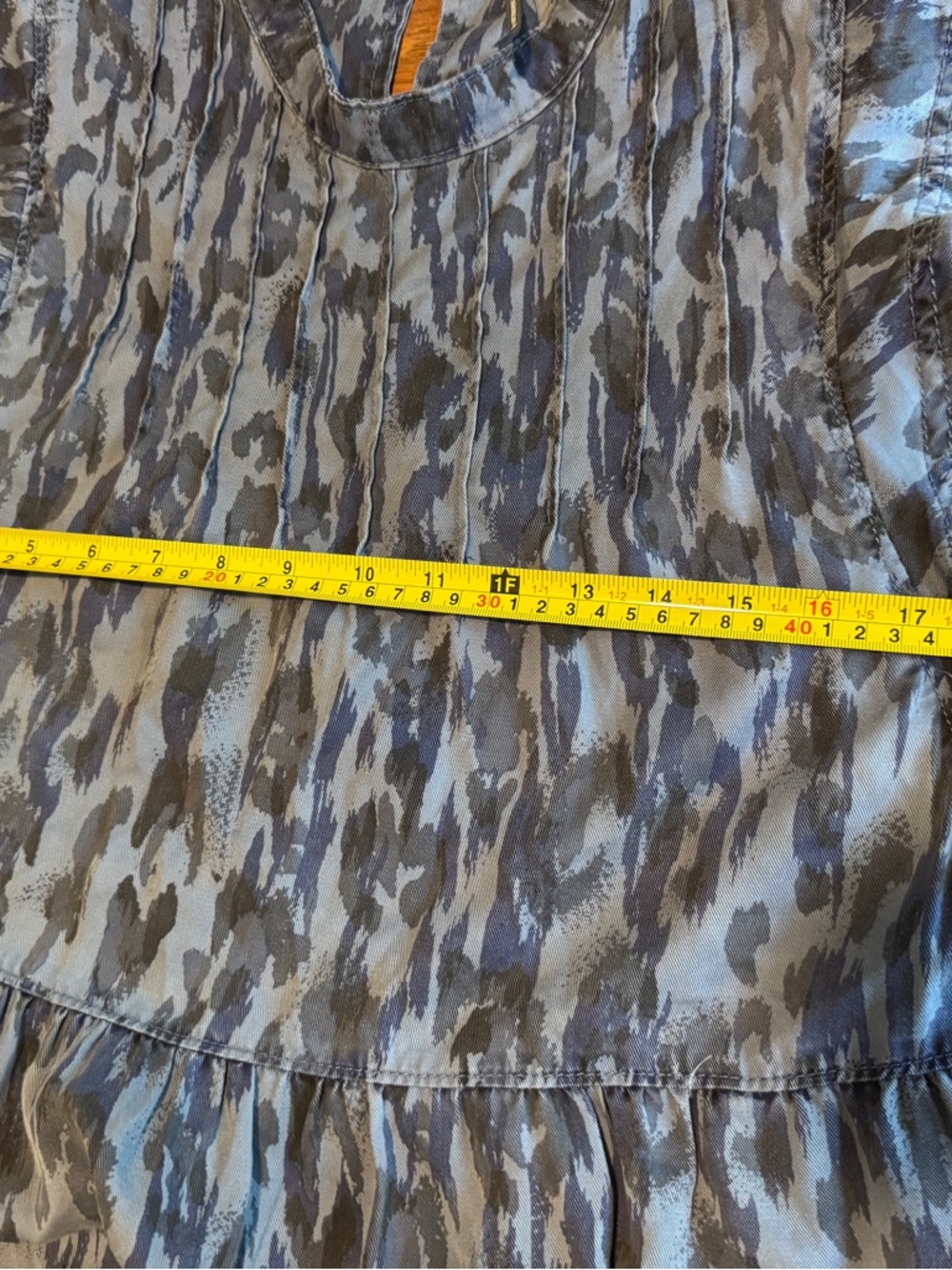 Anthropologie Jenee Lycocell Tiered Leopard print Dress with Raw Edges in EUC M - Picture 8 of 11
